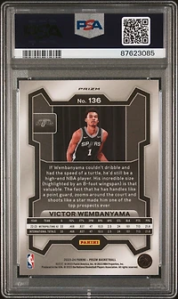 2023 Panini Prizm 136 Victor Wembanyama Silver Prizm PSA