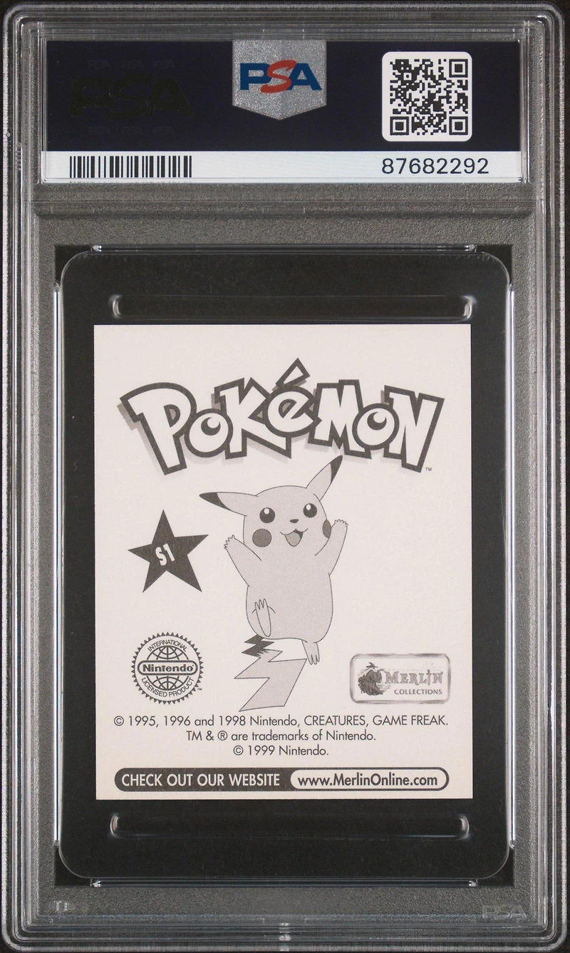 1999 Merlin Pokemon S1 Pikachu PSA 8
