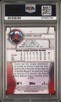 2023 Bowman Platinum 31 Corbin Carroll PSA 10