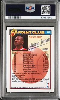 1992 Topps Gold 205 Michael Jordan PSA 9