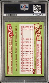 1985 Topps Traded 49t Rickey Henderson PSA 10