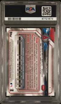 2018 Bowman Chrome 1 Shohei Ohtani Batting PSA 10