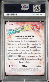 2023 Topps Chrome Logofractor Edition Future Stars Fs14 Jordan Walker PSA 10