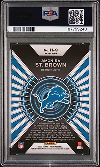 2023 Panini Prizm Hype H9 Amon-ra St. Brown Green Prizm PSA 10