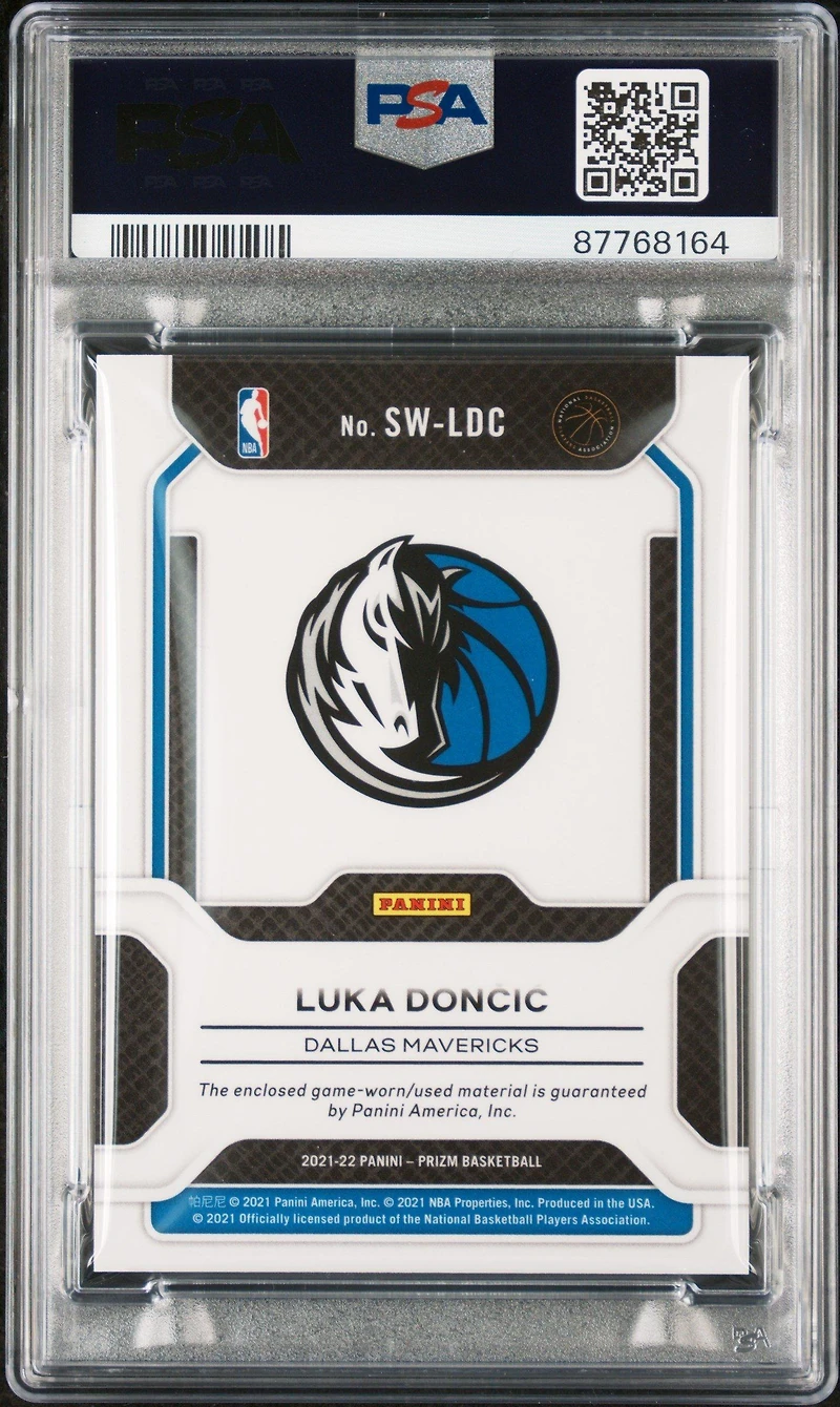 2021 Panini Prizm Sensational Swatches Ldc Luka Doncic PSA 10