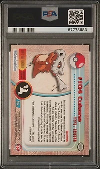 2000 Topps Pokemon Tv Animation Series 2 104 Cubone PSA 9