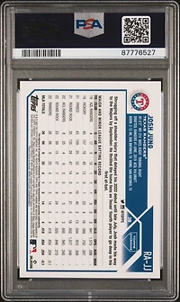 2023 Topps Chrome Rookie Autograph Rajj Josh Jung PSA 10