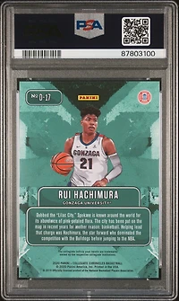 2020 Panini Prizm Draft Picks Downtown D17 Rui Hachimura PSA 10