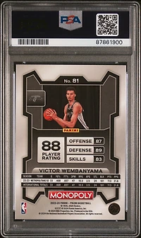 2023 Panini Prizm Monopoly 81 Victor Wembanyama PSA