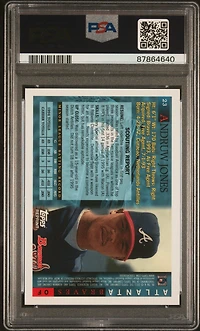 2013 Bowman Blue Sapphire Reprints 23 Andruw Jones PSA 9