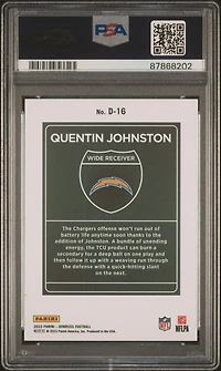 2023 Panini Donruss Downtown! D16 Quentin Johnston PSA 9