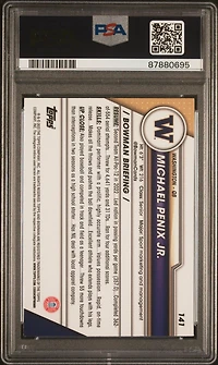 2023 Bowman University Chrome 141 Michael Penix Jr. PSA 10