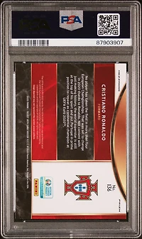 2020 Panini Select Uefa Euro 136 Cristiano Ronaldo Silver Prizm PSA 10