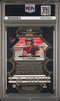 2023 Panini Mosaic 292 Cj Stroud Mosaic PSA 9