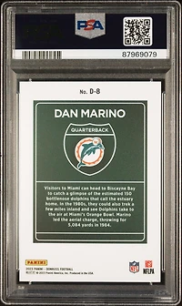 2023 Panini Donruss Downtown! D8 Dan Marino PSA 10