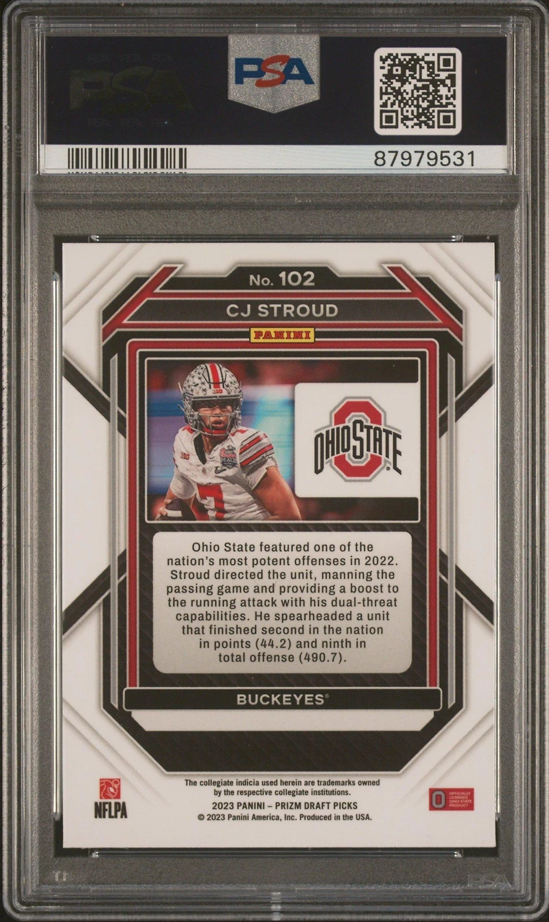 2023 Panini Prizm Draft Picks 102 Cj Stroud PSA