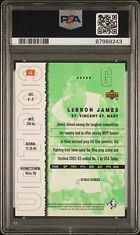 2003 Upper Deck Top Prospects 60 Lebron James PSA 10