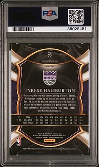 2020 Panini Select 72 Tyrese Haliburton Red/white/green Cracked Ice PSA 10