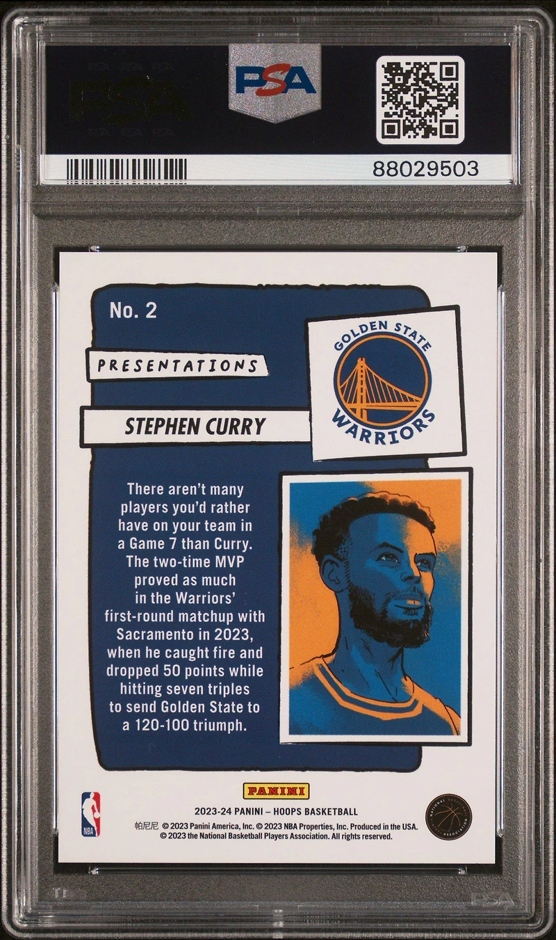 2023 Panini Nba Hoops Presentations 2 Stephen Curry PSA 10