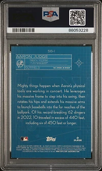 2024 Topps Superstar Blueprint Sb1 Aaron Judge PSA 9