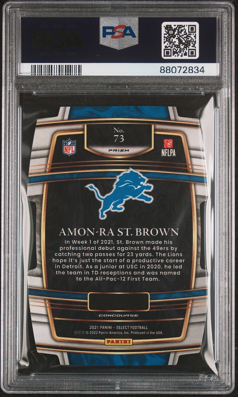 2021 Panini Select 73 Amon PSA 9