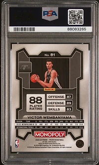 2023 Panini Prizm Monopoly 81 Victor Wembanyama PSA