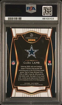 2020 Panini Select 157 Ceedee Lamb Silver Prizm PSA 10