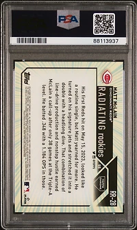 2023 Topps Chrome Radiating Rookies Rr28 Matt Mclain PSA 10