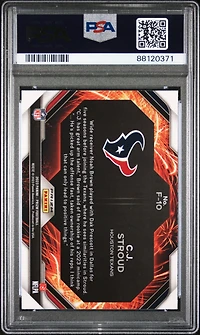 2023 Panini Prizm Fireworks F10 Cj Stroud Green Wave PSA 9