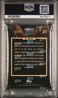 2023 Topps Now Je1 Joel Embiid PSA 10