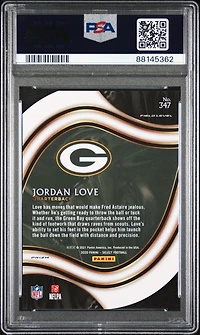 2020 Panini Select 347 Jordan Love Die-cut Maroon Prizm PSA 10
