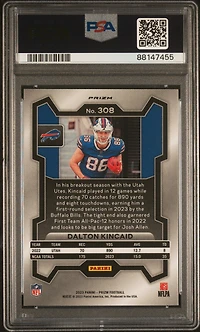 2023 Panini Prizm 308 Dalton Kincaid PSA 10