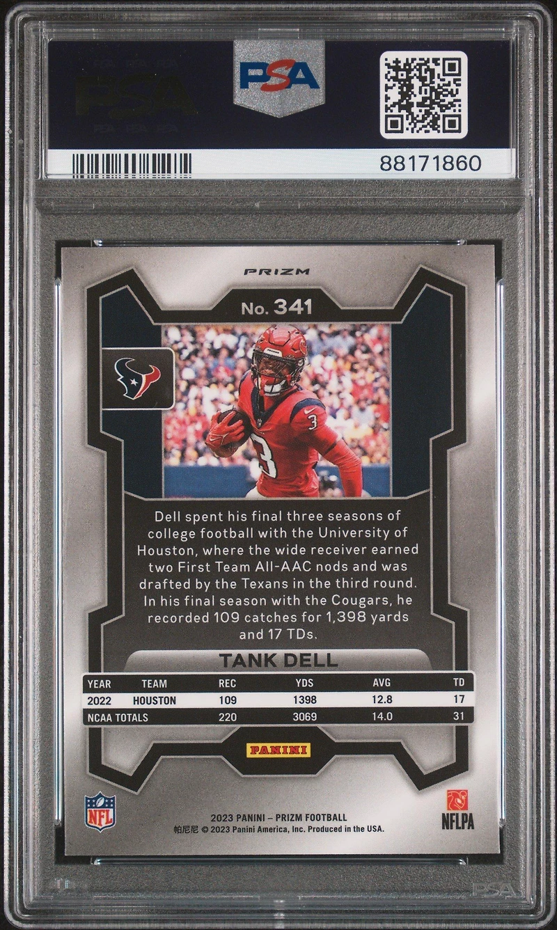 2023 Panini Prizm 341 Tank Dell PSA 10