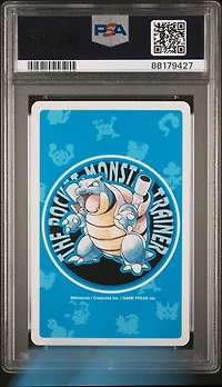 1998 Pokemon Blue Version Playing Cards 052 Meowth Queen Of Spades PSA 9