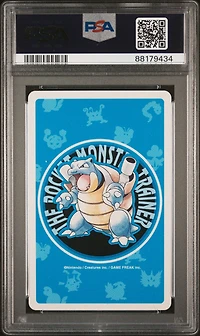 1998 Pokemon Blue Version Playing Cards 117 Seadra 5 Of Hearts PSA 9