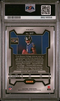 2023 Panini Prizm 317 Zay Flowers Variation-no Huddle PSA 10