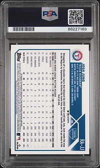2023 Topps Chrome Rookie Autograph Rajj Josh Jung PSA 10