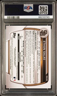 2023 Bowman Chrome Prospect Autographs Cpaess Ethan Salas Purple Refractor PSA 9