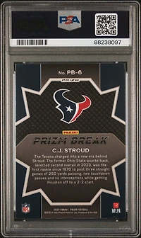 2023 Panini Prizm Prizm Break Pb6 Cj Stroud Green Wave PSA 10