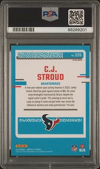 2023 Panini Donruss 339 Cj Stroud Optic Preview-holo PSA 9