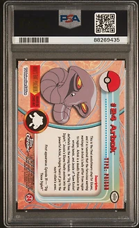 2000 Topps Chrome Pokemon T.v. 24 Arbok PSA 8