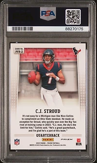 2023 Panini Prizm Prizm Flashback Rookie Pfr2 Cj Stroud PSA