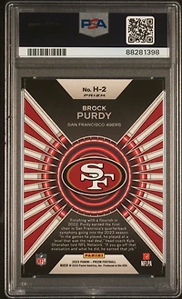 2023 Panini Prizm Hype H2 Brock Purdy Green Prizm PSA 10