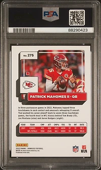 2022 Panini Donruss 275 Patrick Mahomes Ii PSA 10