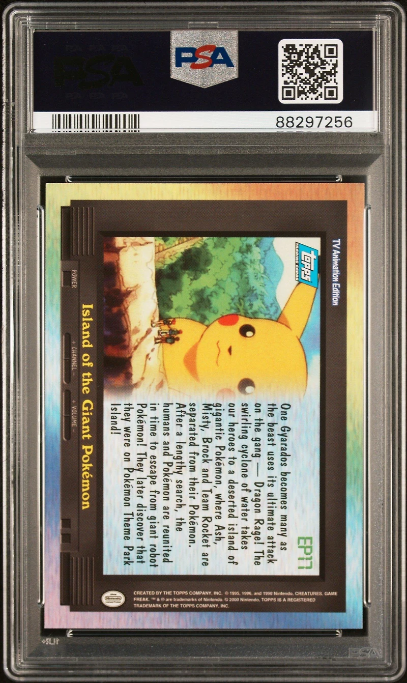 2000 Topps Pokemon Tv Animation Series 2 Episode Cards Ep17 Island Of The Giant Pokemon PSA 10