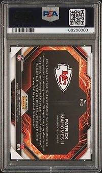 2023 Panini Prizm Fireworks F2 Patrick Mahomes Ii Green Wave PSA 9
