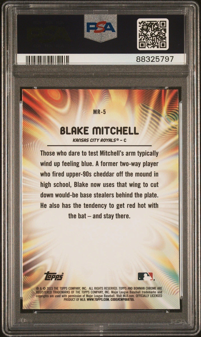 2023 Bowman Draft Mood Ring Mr5 Blake Mitchell PSA 10