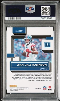 2022 Panini Donruss Optic 220 Wan'dale Robinson Holo PSA 10