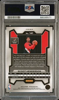 2023 Panini Prizm 141 Scoot Henderson Green Prizm PSA 10