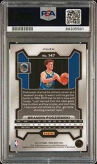2023 Panini Prizm 147 Brandin Podziemski Ice PSA 10